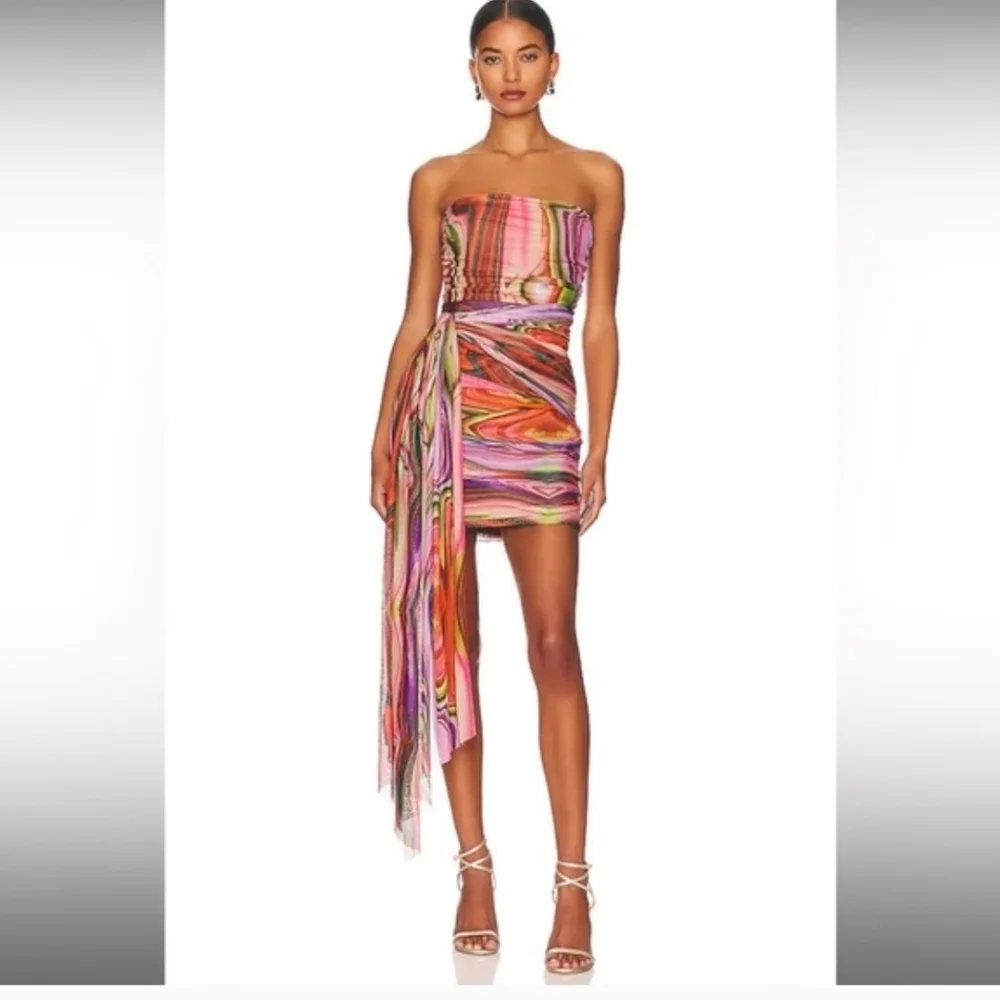 Elliatt Multicolor Whimsical Strapless Nala Dress Size Med. - Picture 4 of 9